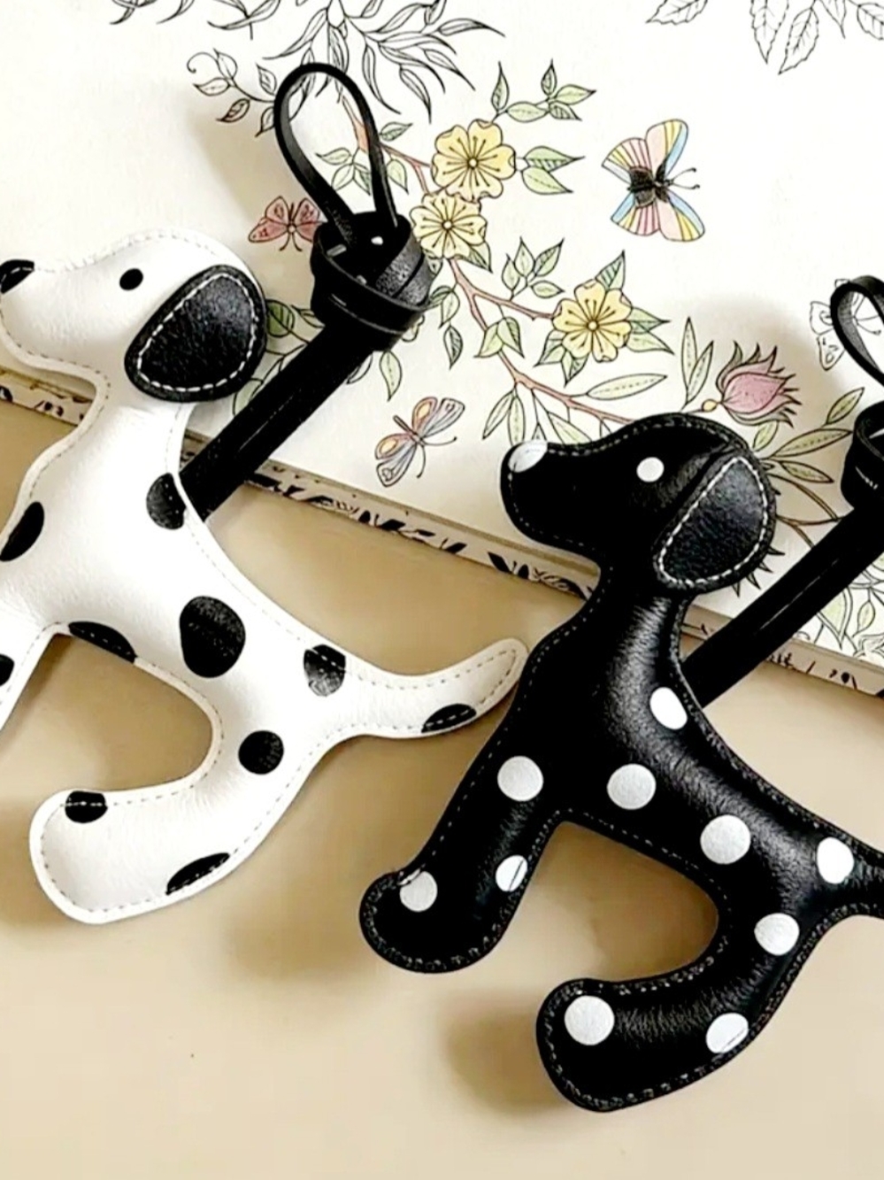 Dalmatian Dog Bag Charm - Black & White